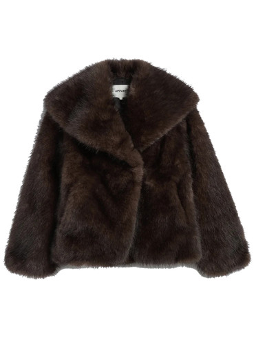 detail APPARIS Yara Sable Coat Fauve Multi