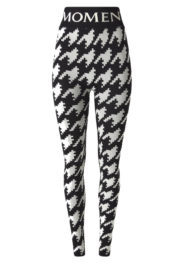 detail Perfect Moment Jacquard Base Layer Pant 1740 B/W Houndstooth