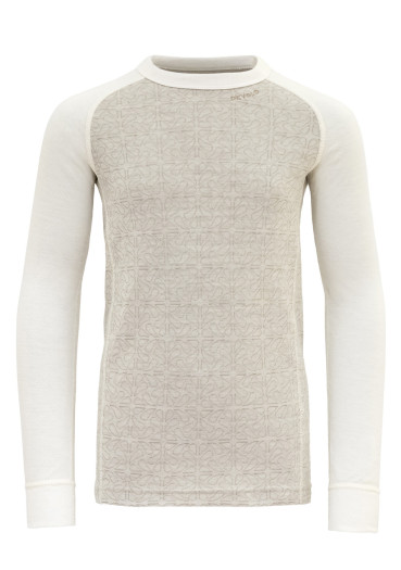 detail Devold Duo Active Merino Shirt Jr Raw White