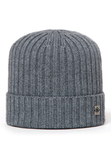 detail Pánská čepice GRANADILLA WOOL BEANIE MED GREY
