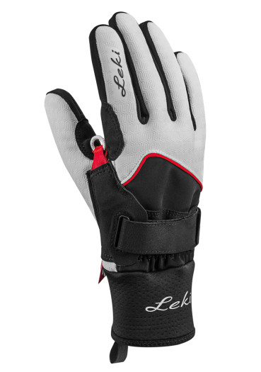 detail Dámské rukavice Leki Nordic Thermo Shark Lady white-black-red