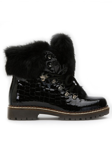 detail Dámské zimní boty Nis 1515404/A Scarponcino Pelle Vittelo Black