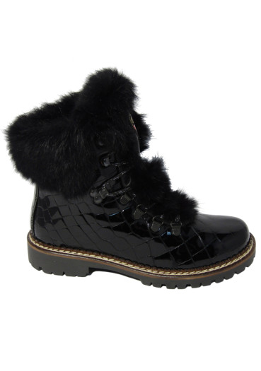 detail Dámské zimní boty Nis 1515404/A Scarponcino Pelle Vittelo Black