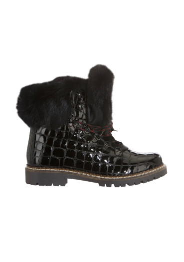 detail Dámské zimní boty Nis 1515404/A Scarponcino Pelle Vittelo Black