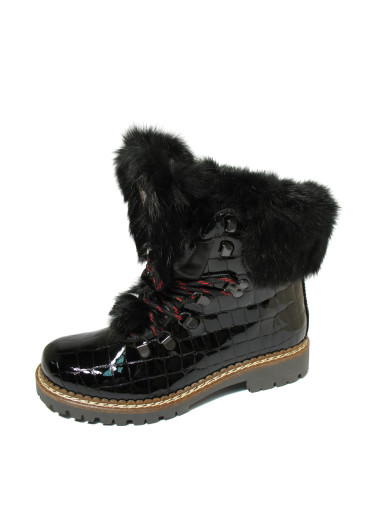 detail Dámské zimní boty Nis 1515404/A Scarponcino Pelle Vittelo Black