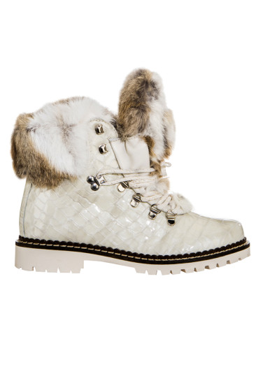 detail Dámské zimní boty Nis 1515404/A Scarponcino Pelle Vittelo Beige