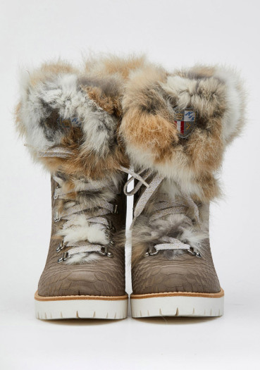 detail Dámské zimní boty Nis 2015471/2 Scarponcino Pelle St. Rettile Sasso/Lapin