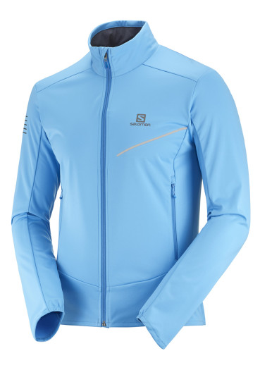 detail Pánská bunda Salomon RS SOFTSHELL JKT M Blithe/Indigo Bunting