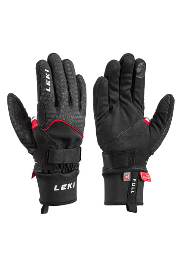 detail Rukavice Leki Nordic Thermo Shark – Black / Red