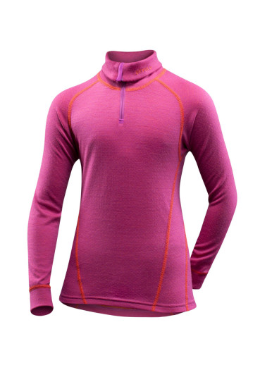detail Dívčí triko DEVOLD ACTIVE KID ZIP NECK