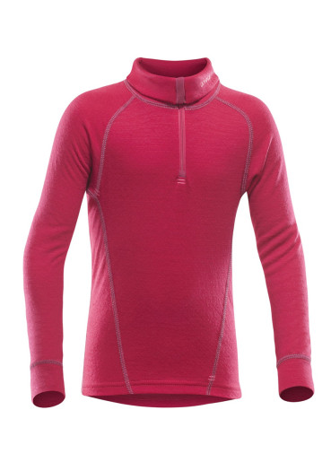 detail Dívčí triko DEVOLD DUO ACTIVE KID ZIP NECK