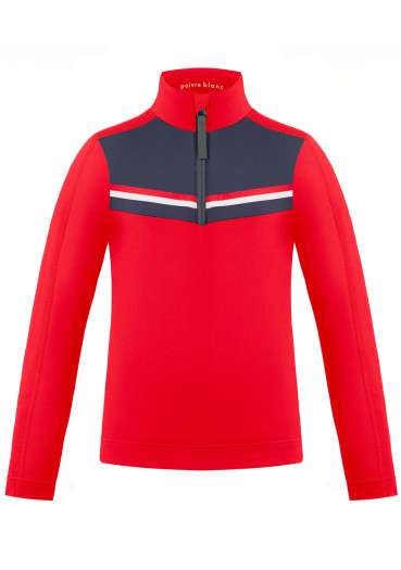 detail Dětský rolák Poivre Blanc W20-1951-JRBY Base Layer Shirt scarlet red/gothic blue