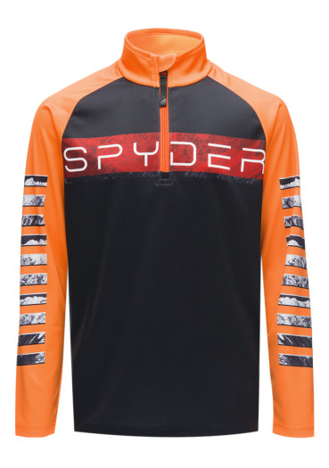 detail Dětský rolák SPYDER 196016-001 -BOYS PEAK-ZIP T-NECK-BLACK