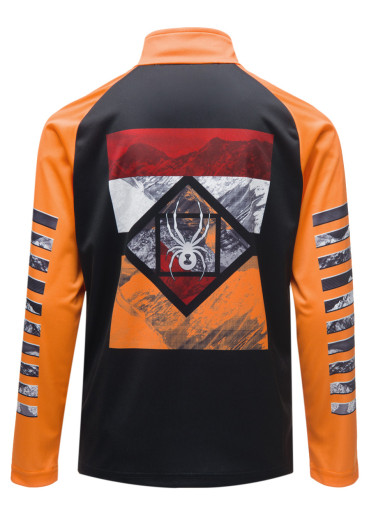 detail Dětský rolák SPYDER 196016-001 -BOYS PEAK-ZIP T-NECK-BLACK