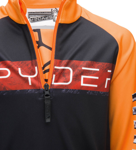 detail Dětský rolák SPYDER 196016-001 -BOYS PEAK-ZIP T-NECK-BLACK