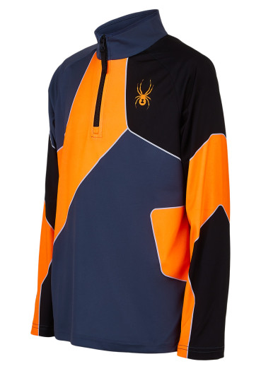 detail Dětský rolák Spyder Boys Divide-Zip T-Neck-ebony boe