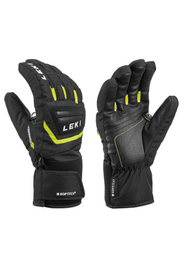 detail Rukavice Leki Griffin S Junior – Black/Ice Lemon