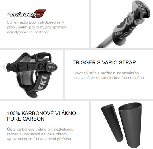 detail Sjezdové hole Leki Carbon 11 S 