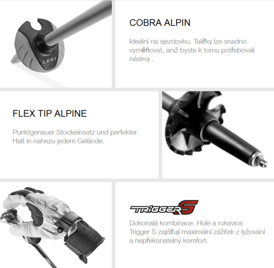 detail Sjezdové hole Leki Carbon 11 S 