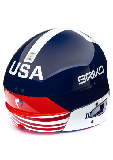 detail Sjezdová helma Briko VULCANO FIS 6.8 USSA BLUE WHT RED