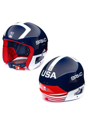 detail Sjezdová helma Briko VULCANO FIS 6.8 USSA BLUE WHT RED
