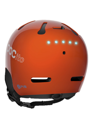 detail Dětská sjezdová helma POC POCito Auric Cut SPIN Fluorescent Orange