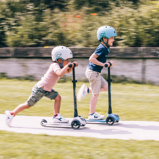 detail Dětská helma Scootandride Ocelově modrá S/M