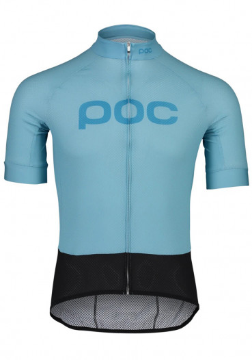 detail Cyklistický dres POC Essential Road Logo Jersey Lt Basalt Blue/Basalt Blue