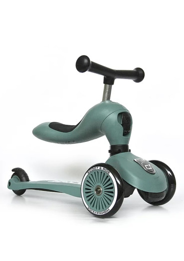 detail Dětské odrážedlo/koloběžka Scootandride Highwaykick 1 Lesní zelená