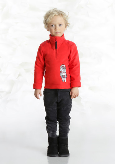 detail Dětská mikina Poivre Blanc W18-1550-BBBY Fleece Sweater scarlet red2