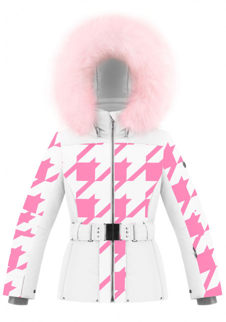 detail Dětská bunda Poivre Blanc W23-1003-JRGL/C Ski Jacket Check Lolly Pink