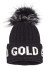 detail Dámská čepice Goldbergh Hodd Beanie Real Raccoon Fur Black