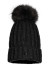 detail Dámská čepice Goldbergh Una Beanie Real Raccoon Fur Black