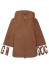 detail Dámský kabát High Society Eden faux fur jacket 8000 camel/white
