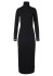 detail Dámské šaty Goldbergh Mireille Long Sleeve Knit Dres Black