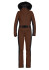 detail Dámská kombinéza Goldbergh Parry Ski Suit Faux Border Deep Mocha