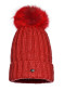 náhled Dámská čepice Goldbergh Una Beanie Real Raccoon Fur Flame
