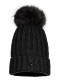 náhled Dámská čepice Goldbergh Una Beanie Real Raccoon Fur Black