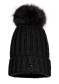 náhled Dámská čepice Goldbergh Una Beanie Real Pom Black