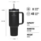 náhled Thermo láhev Stanley Quencher H2.O FlowState Tumbler 1180 ml Black Tonal