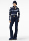 náhled Dámský rolák Goldbergh Maxime Ski Pully Breton Stripe Blue/Cream