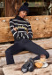 náhled Dámský svetr Goldbergh Mimi Long Sleeve Knit Sweater Breton Stripe Blue/Cream