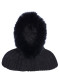 náhled Dámský šál s kapucí Goldbergh Naomi Hooded Scarf Faux Border Black