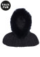 náhled Dámský šál s kapucí Goldbergh Naomi Hooded Scarf Faux Border Black