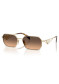 náhled Sluněční brýle Prada PR A51S ZVN50C58 Pale Gold-Brown Gradient Grey