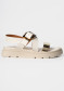 náhled Nis MIRANDA/1 Sandalo Pelle/Fibbia Off-White/Oro