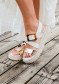 náhled Nis MIRANDA/1 Sandalo Pelle/Fibbia Off-White/Oro