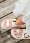 náhled Nis MIRANDA/1 Sandalo Pelle/Fibbia Off-White/Oro