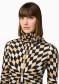 náhled Dámský nákrčník Goldbergh Noa Neckwarmer Spiral Chess Gold