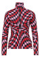 náhled Dámský rolák Goldbergh Chesu Ski Pully Spiral Chess Red